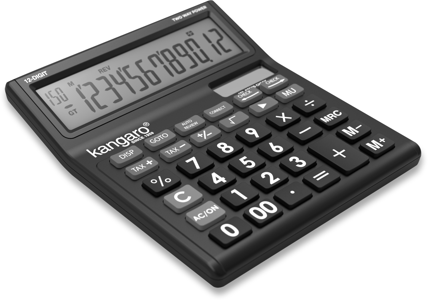 Calculator body with keycaps
