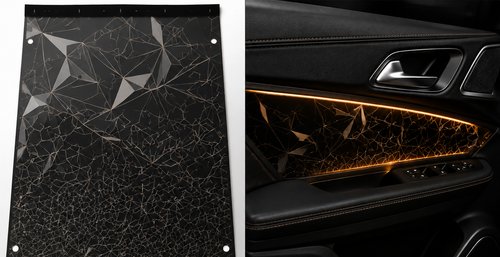 Digital Crystal Structure Automotive — door / interior trim sample